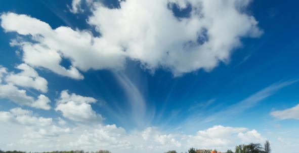 nederland landschap blauw lucht