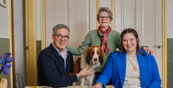 Suzan Wilmsen en haar ouders Twan en Ingrid