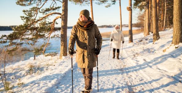 Bewegen wandelen winter sneeuw
