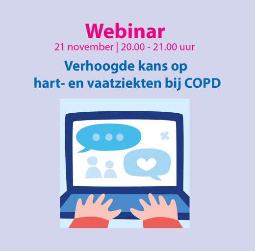 Webinar 21 november Harteraad Longfonds Verhoogde kans op hart- en vaatziekten bij COPD