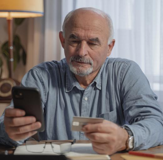 Stockfoto man, telefoon, opzeggen, regelen 