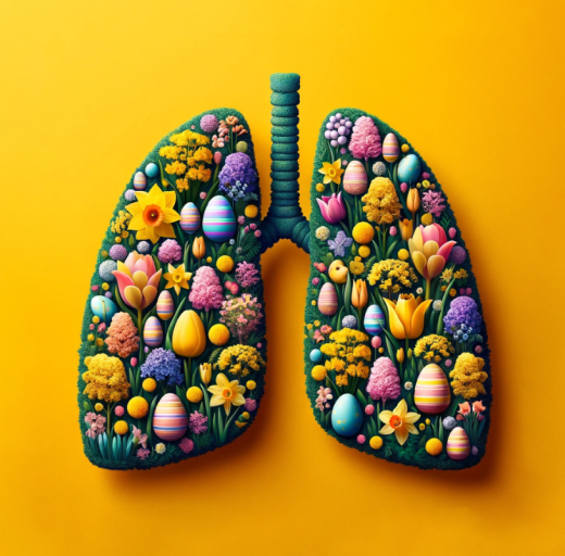 Afbeelding bij artikel paasvuren, longen met paaseitjes