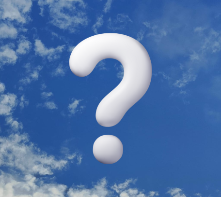 Vraagteken in de lucht