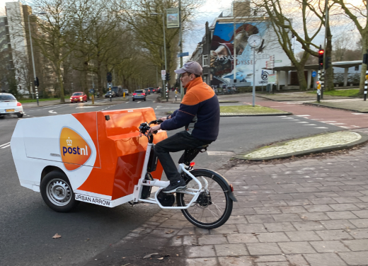 Cargo-fiets in de stad