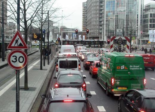 Wegverkeer in de stad