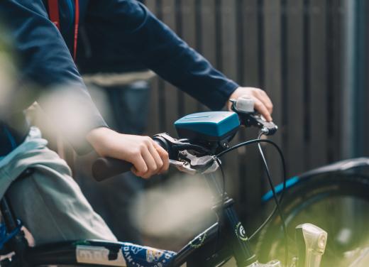 Fietsstuur met luchtkwaliteit sensor (Project Snuffelfiets Junior 2025)